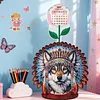 2026 Calendar DIY Diamond Art Kit Indian Wolf Wooden Diamond Painting Calendar