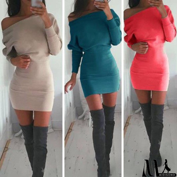 MidiSono - Sexy long sleeve mini dress