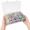 3Psc Pumpkin +48Pcs Round Bottles Diamond Painting Containers Multi Purpose Portable Plastic Case Box with Stickers & Compartments Arts Crafts Storage Bottle for Hardware Rhinestone (48PCS)