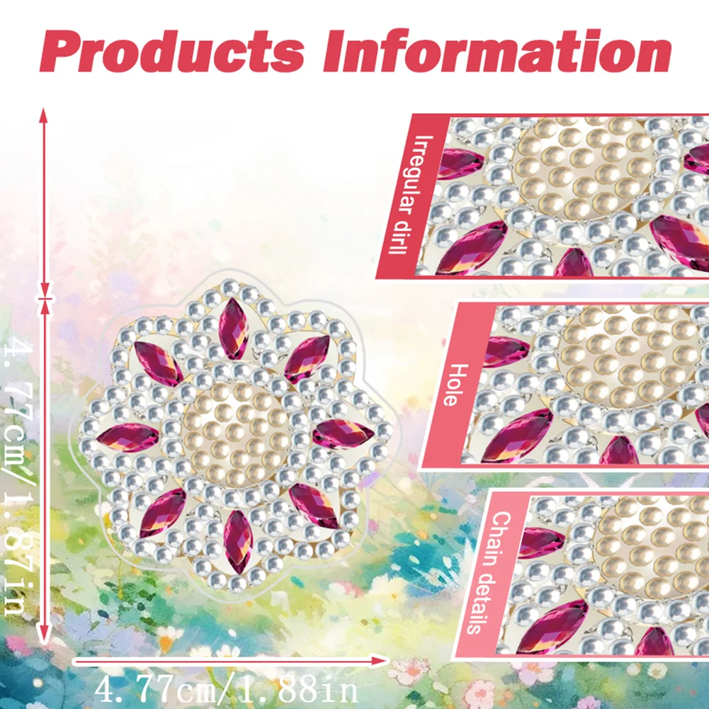 4pc Mandala DIY Diamond Painting Car Air Vent Clip Air Freshener for Adult