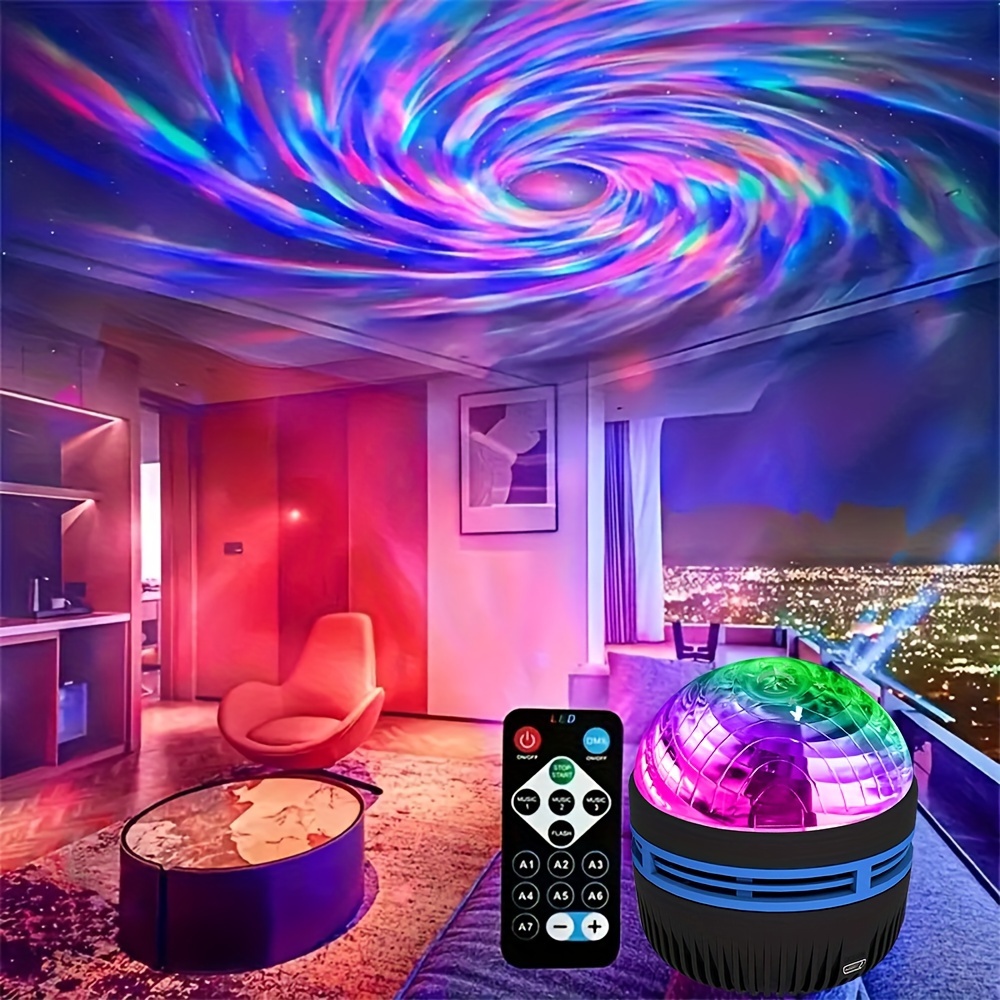 Tegooe Remote Control Galaxy Star Projector Night Light - USB Rechargeable LED Lamp for Room Decor