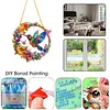 Crystal Diamond Painting Window Hanger Hummingbird Wreath 9.45x9.45in