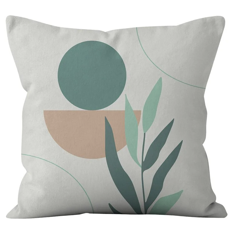 45*45cm Green Series Nordic Abstract Cushion Cover Geometric Throw Pillowcase Modern Minimalist Sofa Bed Decorative Pillows Case
