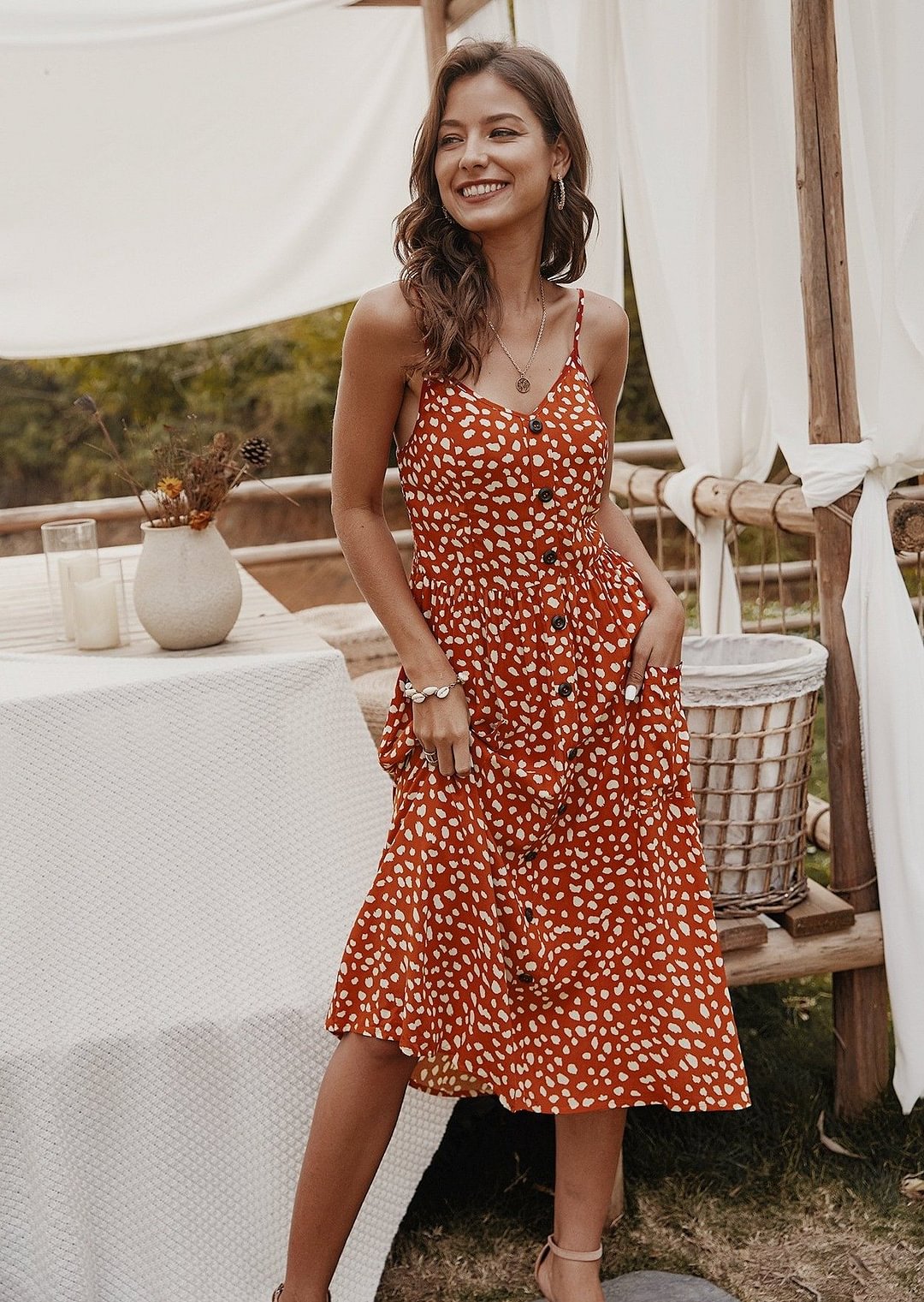 Hot And Cold Dress ORANGE August Lemonade August Lemonade