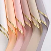 Elegant Plain Color Golden Edge Gift Package Flower Wrapping Paper