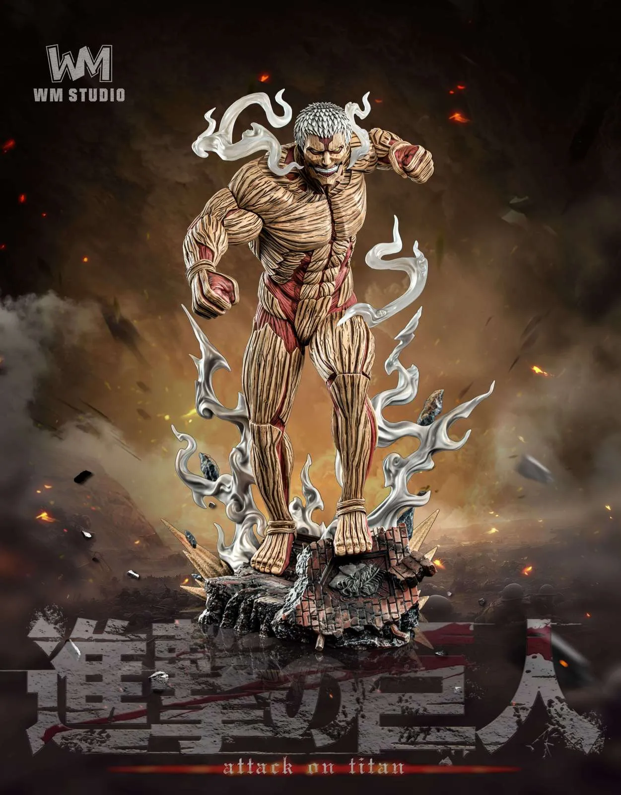 The Armored Titan with LED - Attack On Titan Resin Statue - WM Studios