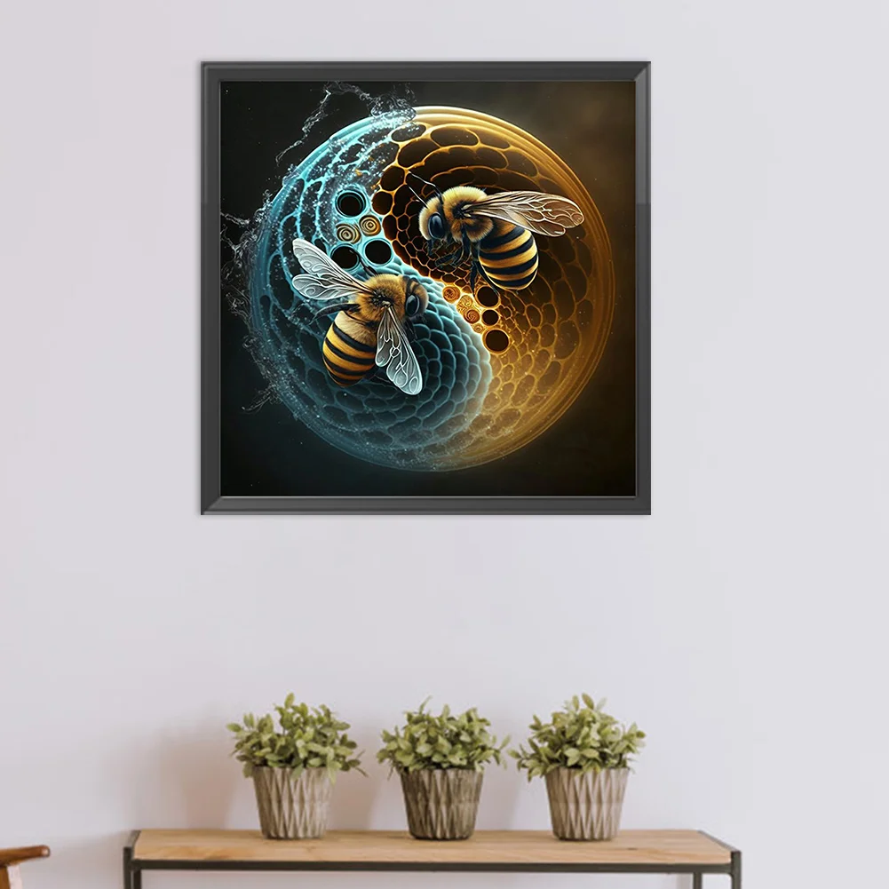 DIY Paint By Number 40*40cm - Yin And Yang Painting