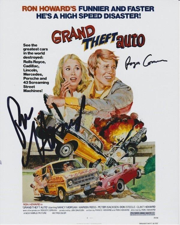 ROGER CORMAN and RON HOWARD signed autographed GRAND THEFT AUTO Photo Poster painting