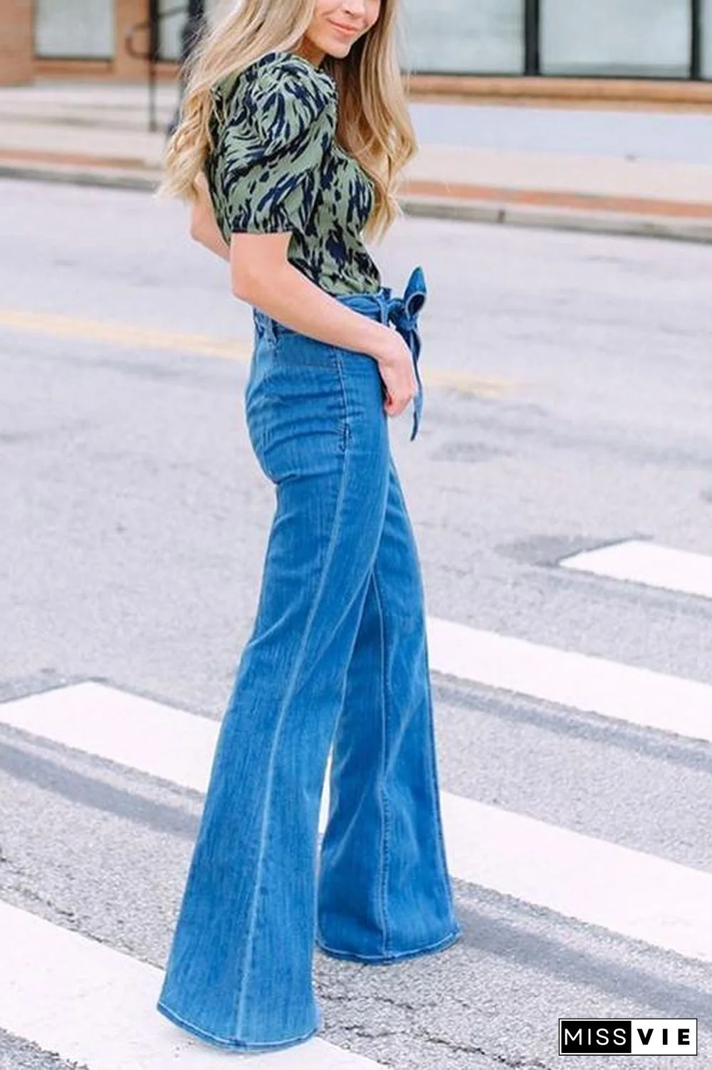 Belted Loose High Waist Jeans