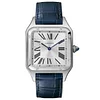 Cartier Santos Dumont WSSA0022 Quartz Movement Steel Silver Dial Blue Strap Super Clone