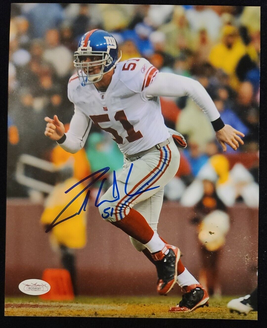 ZAK DeOSSIE AUTOGRAPHED 8X10 Photo Poster painting NY GIANTS JSA SB Champion