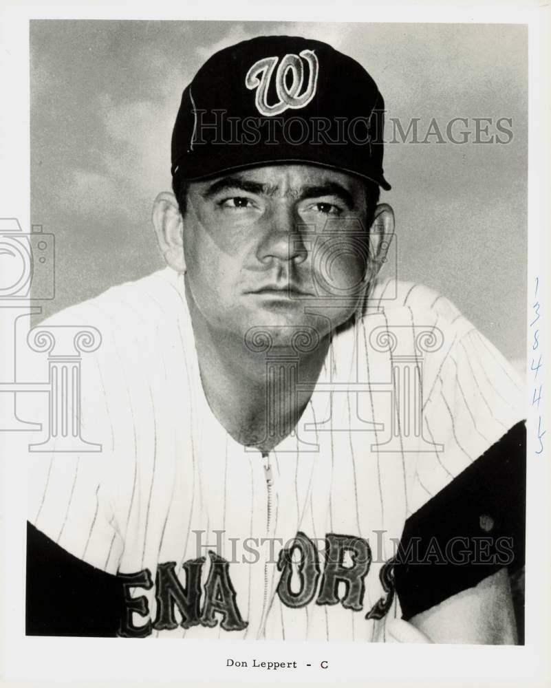 Press Photo Poster painting Washington Senators' Don Leppert - kfx17898