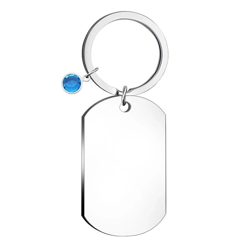 Minimalist Geometric Stainless Steel Unisex Bag Pendant Keychain