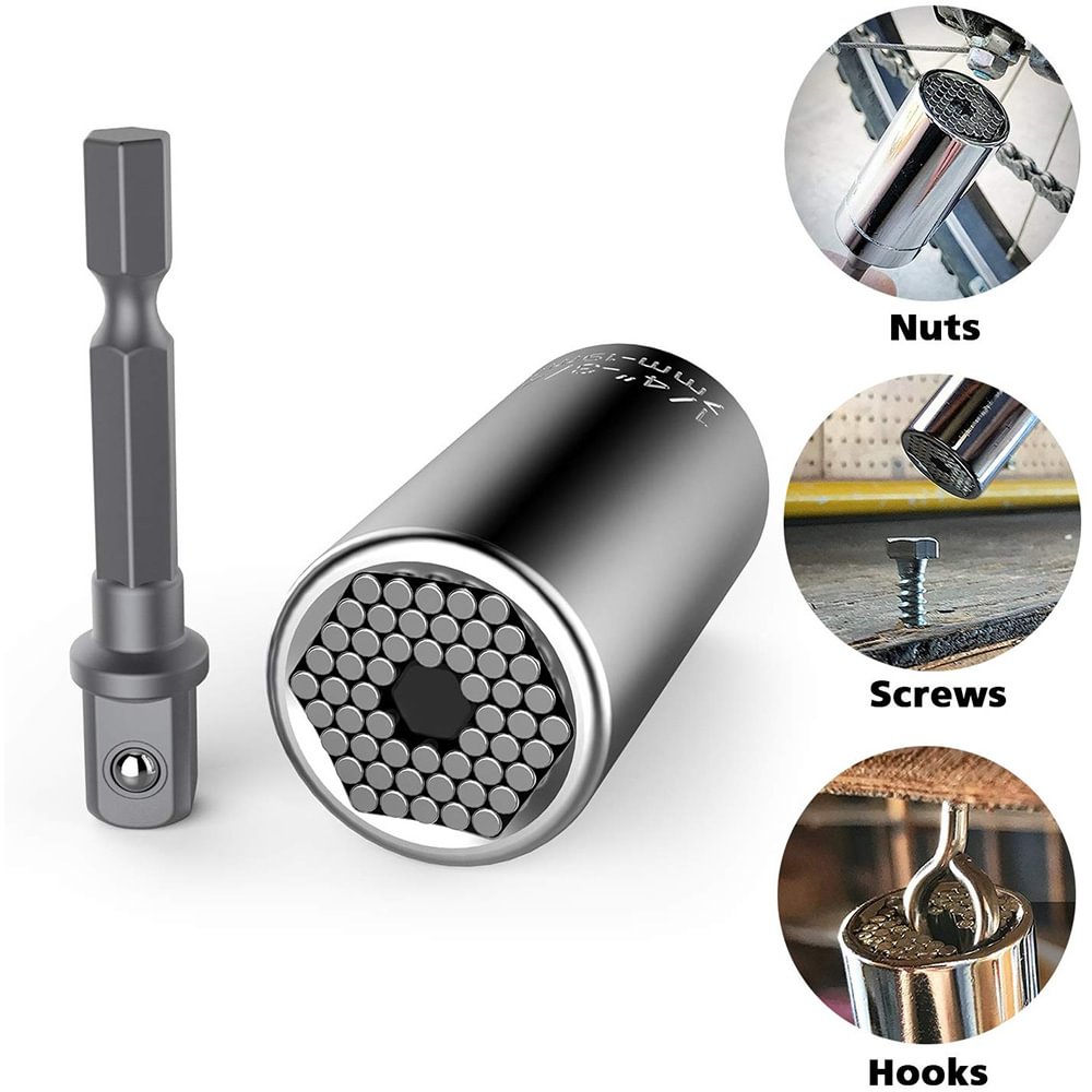 Color : G Multi-Function Wrench Tools Torque Wrench Universal Sleeve Head Set Magic Socket Sleeve 7-19mm Spanner Key Style Grip Multi Hand Tools Sleeve Universal Wrench