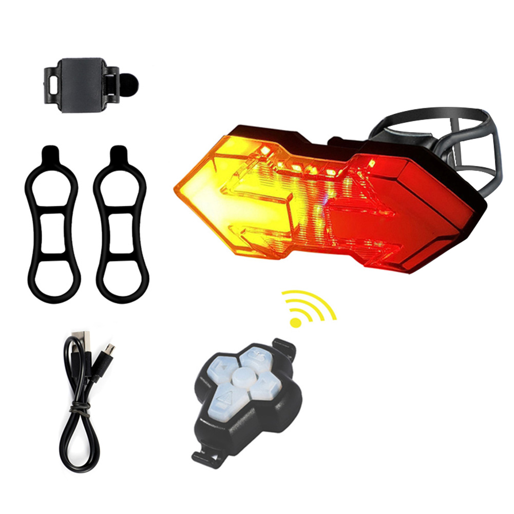 

WEST BIKING Mountain Bike Taillight Turn Signal Bicycle USB LED Safety Lamp, 501 Original