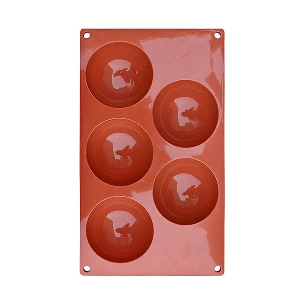 

5 Half Ball Sphere Silicone Mold Round Cake Chocolate Stencil Pudding Mould, 501 Original