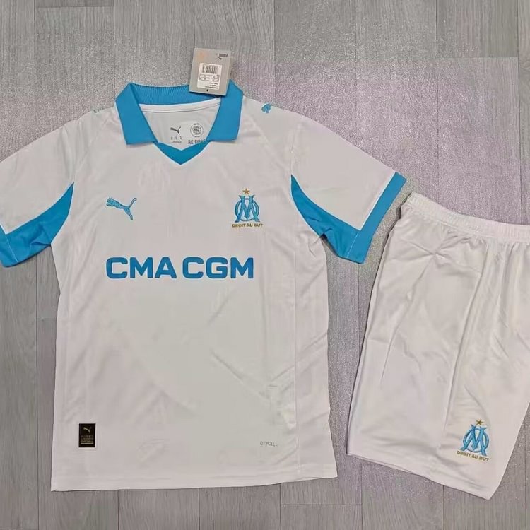Kids Marseille 25/26 Home Football Jersey