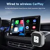2 in 1 Wireless CarPlay Android Auto Adapter Plug & Play for Factory Wired Cars