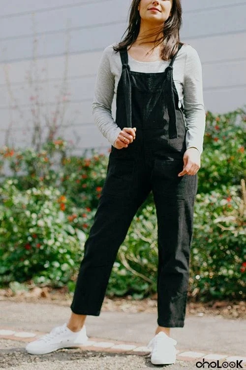 Pockets Loose Sleeveless Jumpsuit