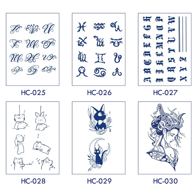 Flower Butterfly Animal Art Festival Comic Text Waterproof Full Body Arm Natural Temporary Tattoo For Men and Women