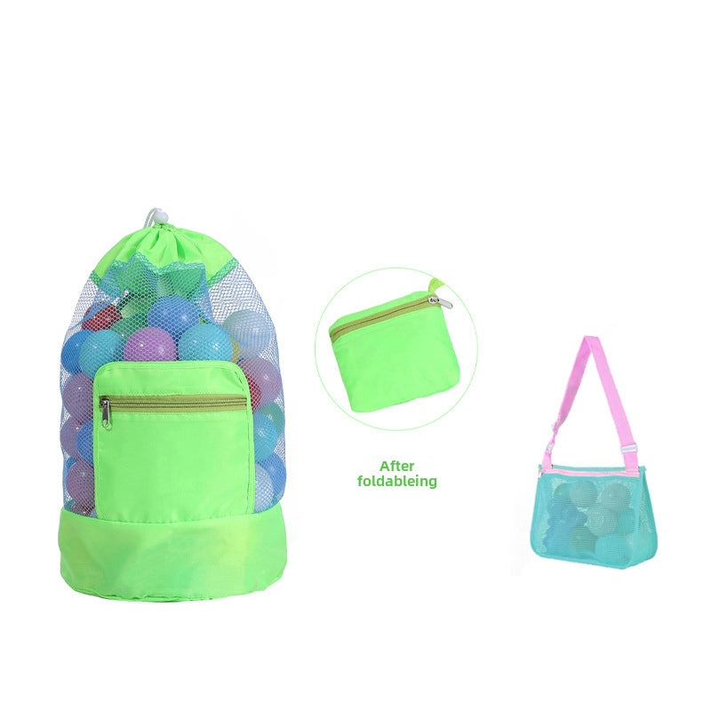 New Color Matching Children’s Toy Bag Shell Storage Bag Travel Beach Bag Hollow Transparent Beach Bag