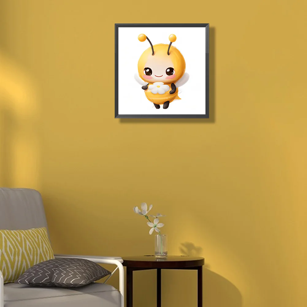 Full Round Diamond Painting 30*30cm - Big Head Animal Bee