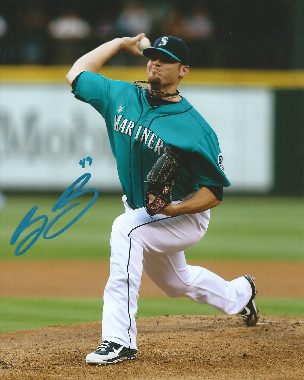 **GFA Seattle Mariners *BLAKE BEAVAN* Signed 8x10 Photo Poster painting B1 COA**