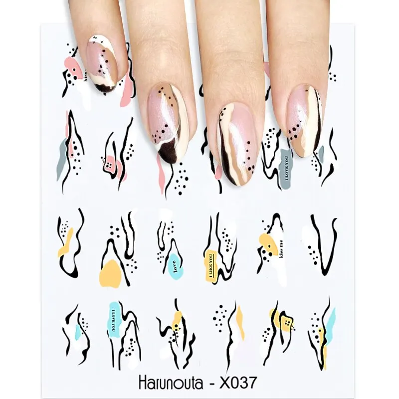 1Pc Spring Water Nail Decal And Sticker Flower Leaf Tree Green Simple Summer DIY Slider For Manicuring Nail Art Watermark-Nail Inspo