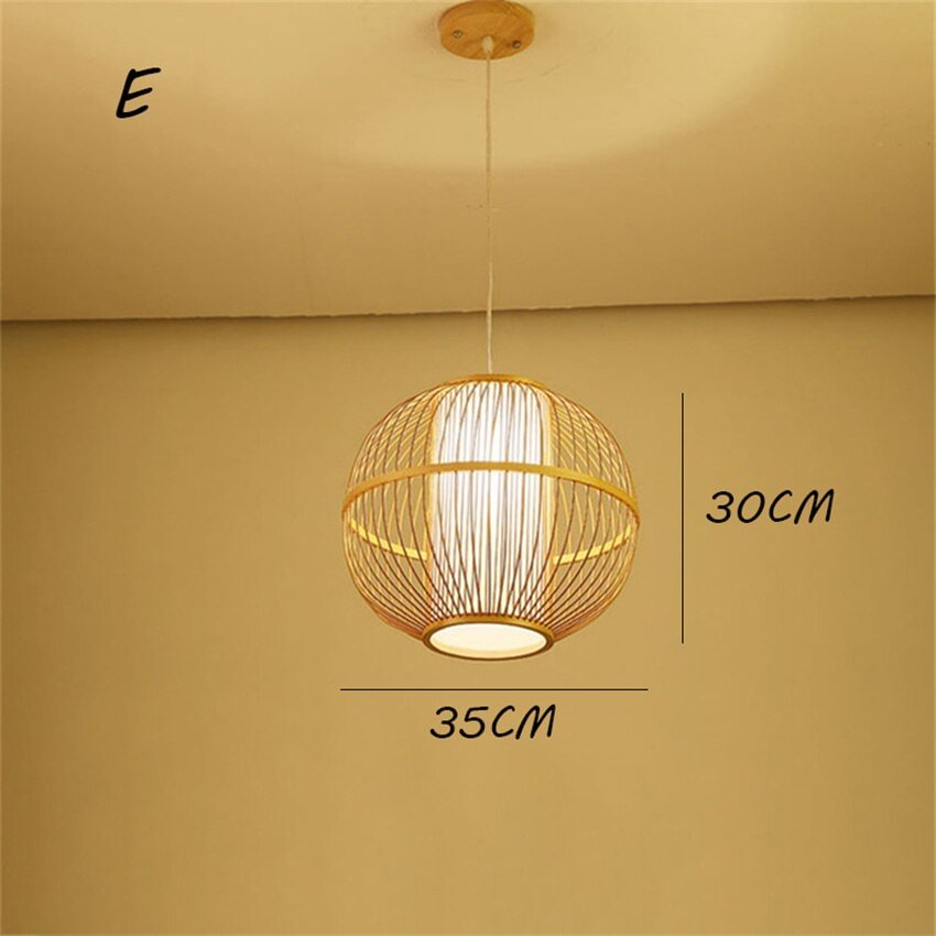 Chinese Bamboo LED Chandeliers Living Room Hotel Lobby Restaurant Pendant Lamp Lighting Bedroom Teahouse Hanging Lamps Luminaire
