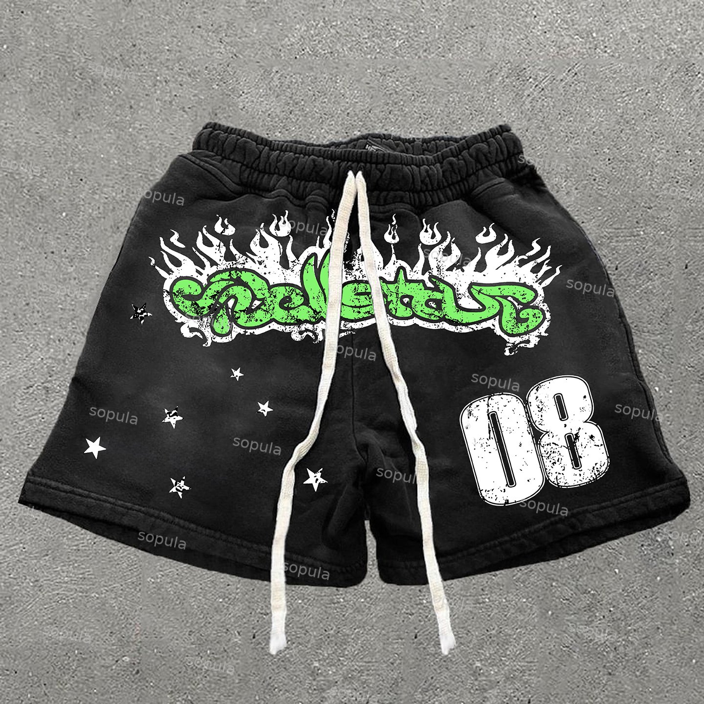 Street Men's Graphics Drawstring Retro Shorts - SOPULA