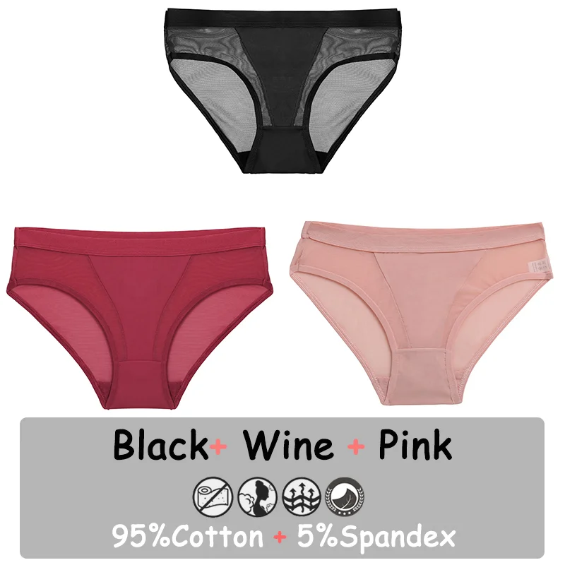 Billionm Seamless Panties Sexy Lingerie Mesh Female Underwear See-Through Underpants Low-Waist Briefs Girls Intimate Pantys