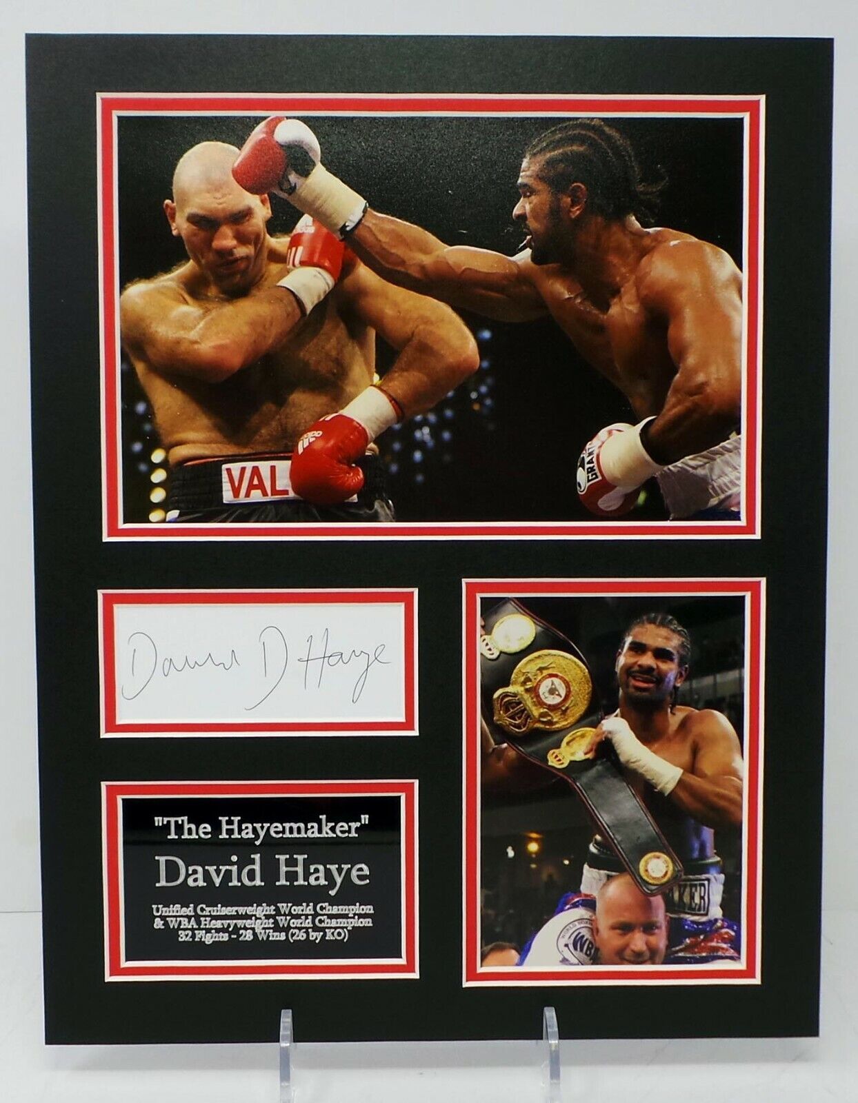 David HAYE RARE Signed Mounted Photo Poster painting Display C AFTAL RD COA World Champion Boxer