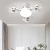 E27 Screw Mouth Four-Head Creative Drone Fan Light Silent Small Ceiling Fan Light
