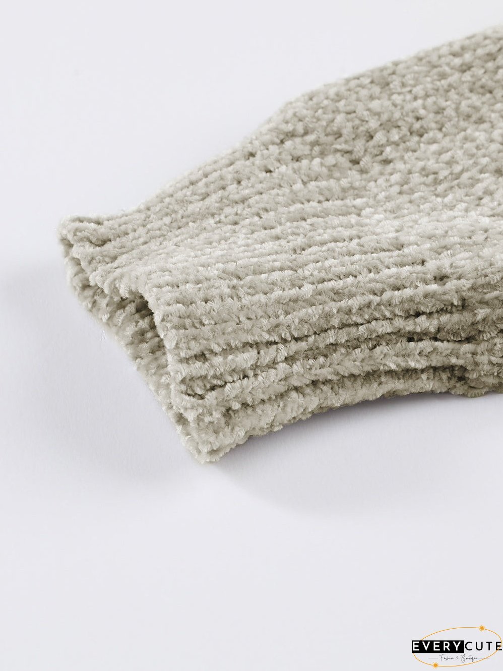 Solid Color Knit Cardigan