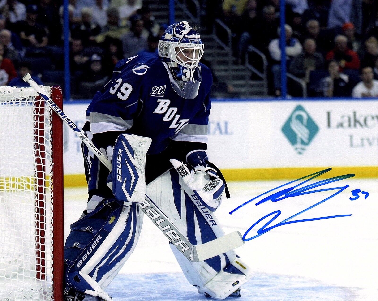 ANDERS LINDBACK AUTOGRAPHED HAND SIGNED 8 x 10 Photo Poster painting TAMPA BAY LIGHTNING w/COA