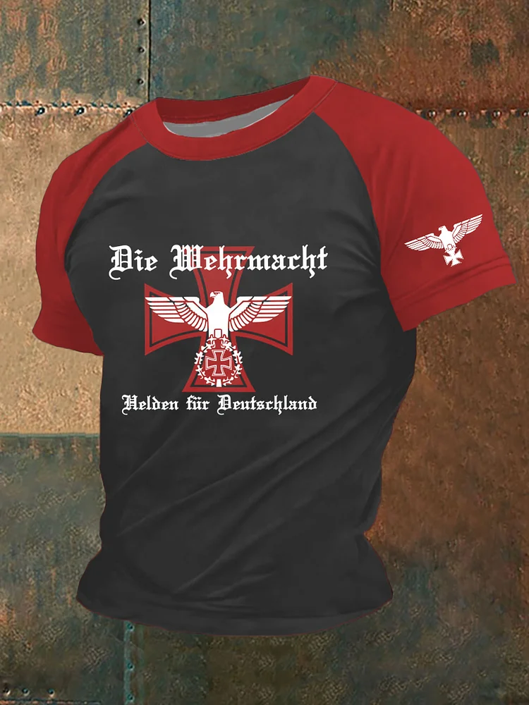 Herren Helden f&uuml;r Deutschland bedrucktes Kurzarm-T-Shirt