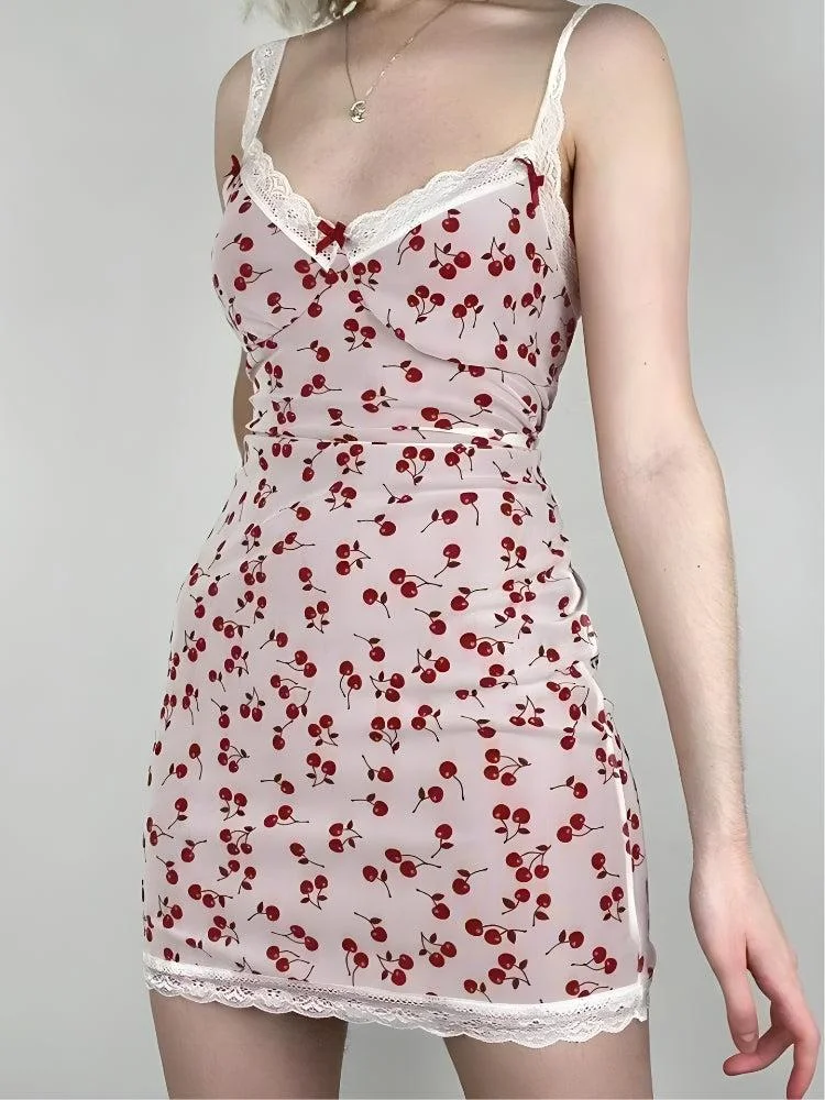 Brownm Cherry Mini Dress