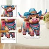 >SALE<Acrylic Special Shaped Needle Western Cattle 5D DIY Diamond Art Tabletop Decor
