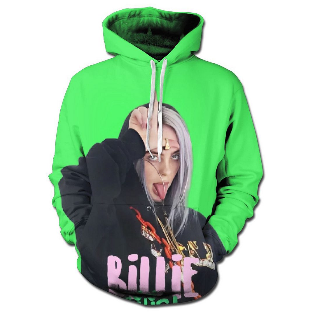 billie eilish 3d hoodie