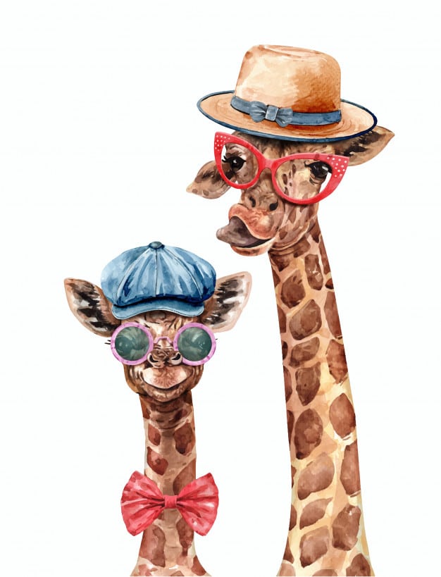 

Giraffe and Baby Wearing – Paint By Numbers - 40*50CM, 501 Original