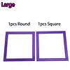 2Pcs Diamond Art Square Auxiliary Frame 3D Printing Diamond Art Desk Positioning Frame Lightweight for Boys Girls Adults Students Home Office Leisure (Violet Purple Large)