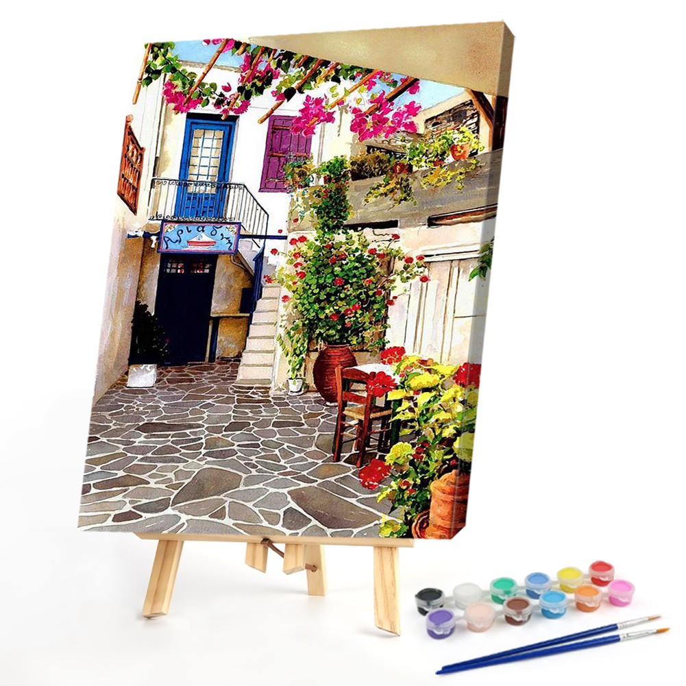 

40*50CM - Paint By Numbers - Canvas Sunshine Courtyard, 501 Original