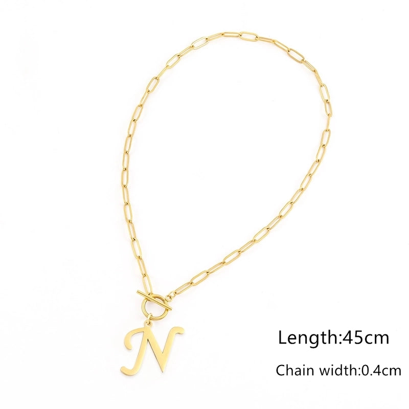 Elegant Minimalist Classic Style Letter 201 Stainless Steel 304 Stainless Steel Pendant Necklace