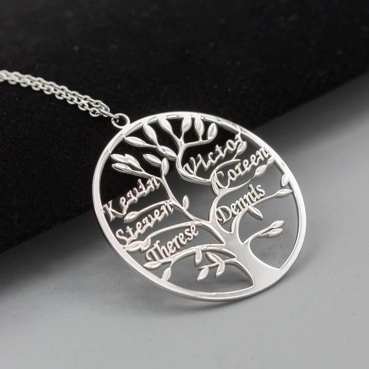 Personalized Family Tree Name Necklace