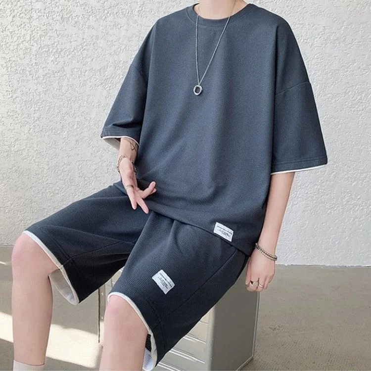 Brownm Boy Sweatshirt & Sweatshorts Two Piece Set
