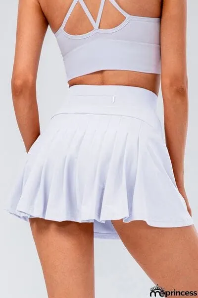 High Waist Pleated Active Skirt