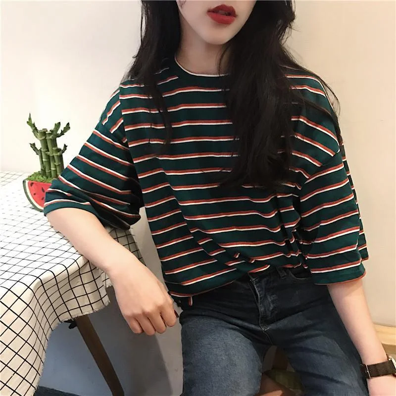 LOOSE STRIPED TEE