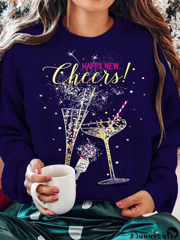 Happy New Cheers Long Sleeve Top