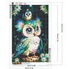 Eule - runder Bohrer Diamantmalerei - 40*60cm (große Größe)