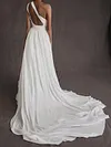 One-Shoulser Backless Split-Side Wedding Maxi Dress